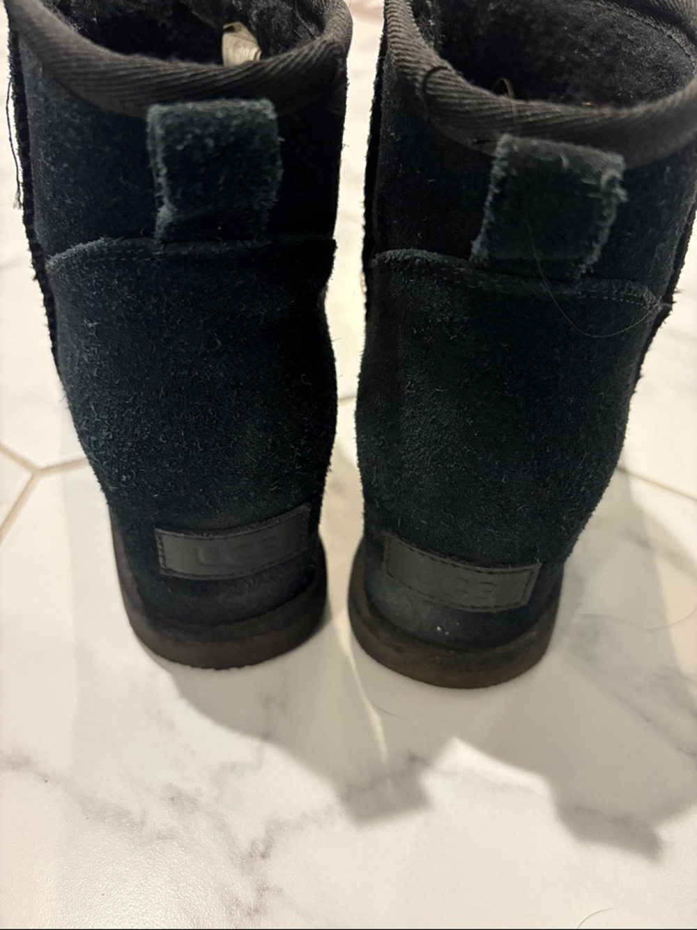 UGG | Black Hidden Wedge Women's Size 7 - Picture 2 of 8